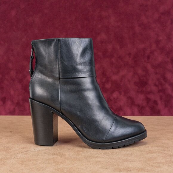 Rag&Bone Women Newbury 2.0 Black Leather Vibram Heel Boots size 7.5-8US EUR38 - Picture 4 of 8